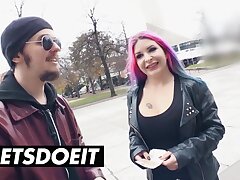 BUMSBUS - Huge Boobies Aviva Rocks Attempts Rough Sex In Public - LETSDOEIT
