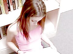 Petite teenie drains in solo episode