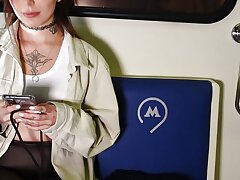 Publicly fellated and allowed herself to be fucked in the teach car!