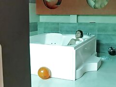 Caught My Step Sista Milking In Bathtub Tub And She Creamed All Over My Manstick