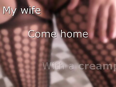 Cheating wifey come home with a internal cumshot inwards  her fertile pussy and then rail cheating hubby chisel in a cowgirl grubby seconds - Milky Mari
