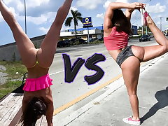BANGBROS - Battle Of The Monstrous Ass GOATs: Abella Danger VS Kelsi Monroe