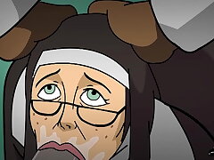 A rude nun and a gentle mannered Cougar get stretched by BBC