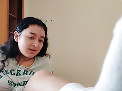 Step sista with milky socks and granny panties