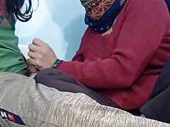 DESI Bhabhi Masturbates Devar with a highly good Hand-job