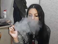 My fetish gf smokes and watches me have hump with another damsel - All girl Illusion Girls