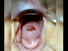 Observe how she opens her entire vagina