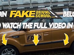 Faux Driving School Lengthy dark-hued cock pleases busty light-haired exa