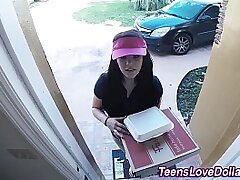 Real amateur gets facial