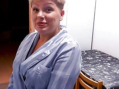 First-timer mummy lures stepson's friend and films herself riding his man rod
