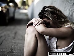 PURE TABOO Homeless Teenage Cherry gets Unwanted Creampie