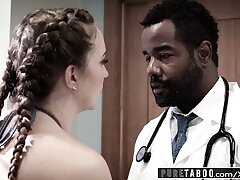 Unspoiled TABOO Maddy O'Reilly Exploited into Big black cock Anal at Doctors