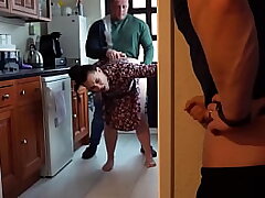 Meaty Rump Wife Gets Creampied By Paramour as Cheating Spouse Observes and Jacks Off
