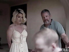 Spouse observes wife fucking her son-in-law
