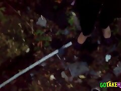 Russian mature mommy suck in woods