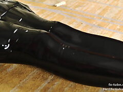 spandex damsel - 2 layers - spandex bondage mask breathplay and sleeping bag