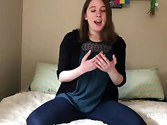 Cute Timid First-timer Girl Cums with Her Magic Magic wand