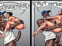 Art Class season #2 ep#4 - 2 Meaty Black Pricks Back to back Dirty slut Apple ipad Professional Comic Art