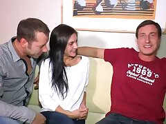 Threeway total of ejaculations derived from fledgling bang-out - 1
