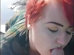 amateur girl blowjob on beach