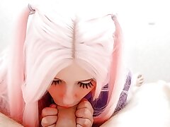 Rock hard plumbed a pink-haired beauty
