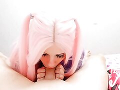 Hard screwed a pink-haired sweetheart