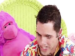 Dark-hued Teenage With Ponytails Fucks White Fuckpole