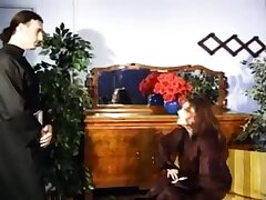 Furry Italian entice a priest to plumb her ass