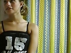 Slender and charming German teenage gets her clean-shaved twat sated