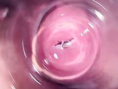 Inwards Mia's vagina, inward camera in nubile pussy
