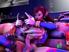 Overwatch futanari porno collection with Dva