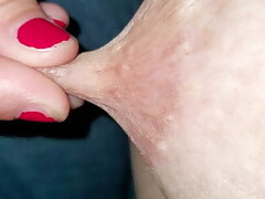 Tiny slow action and nipple play