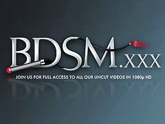 BDSM:Buttplug & cock in the backside - Hard deep Blowjob