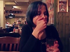 I took manage of my stepsister's electro-hitachi in the pub and brought her to orgasm.