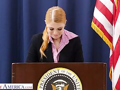 Mischievous America - Penny Pax pummels her intern