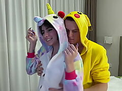 2 mates fuck 18 yr elderly taut pussy in pyjamas