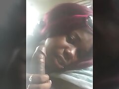 Gigantic Rump Bi-atch Gargling Dick In Car