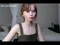 Ultra-cute innocent teenage taunting in webcam