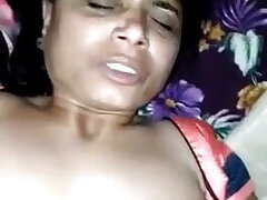 Desi Indian Aunty's Furry Pussy Fucked