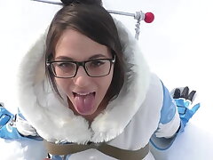 Public Overwatch Mei Blowjob in Snow