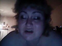 Russian mature flash thick tits on webcam