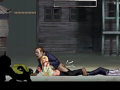 Blonde Girl have fuck with zombies and monstrous cocks with a lot of jizm (Parasite in city) Anime porn Gameplay #1