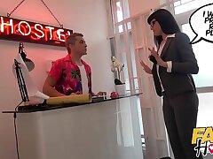 Faux Hostel Posh girl and dirty redhead teen sweet threesome
