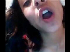 Hot threeway with fresh teenie Monica - Ass fucked, Gaped & creampied