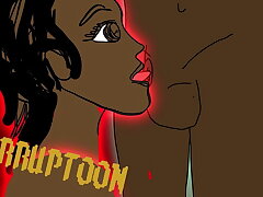 anime Dark-hued female domination watches penectomy and guzzles jism
