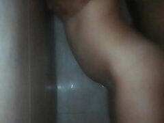 He pridefully fuch his youthful fit wife in shower