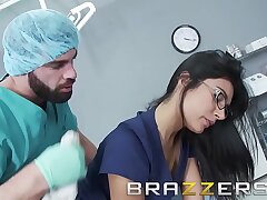 Medics Adventure - (Shazia Sahari) - Medic pounds Nurse while patient is out cold - Brazzers