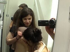PUBLIC 3 way SEX AT THE MALL... BUSTED!!