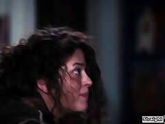StraightTaboo.com - Dark haired rides a married mans ginormous cock