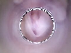 DildoCam – Skinny Dark-haired Showcasing Her Dry Vagina Cervix Deep